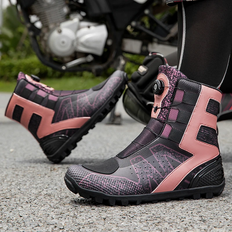 

Motorcycle protective boot men four season fashion high top comfortable off-road breathable wear resistant anti slip riding boot