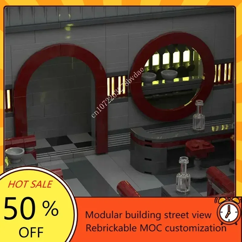 4909 ELEMENTÓW MOC Kosmiczna Bitwa Restauracja Downtown Star Movie Puzzle Technologia Model Kreatywny Wystrój Prezent Urodzinowy Prezent Świąteczny