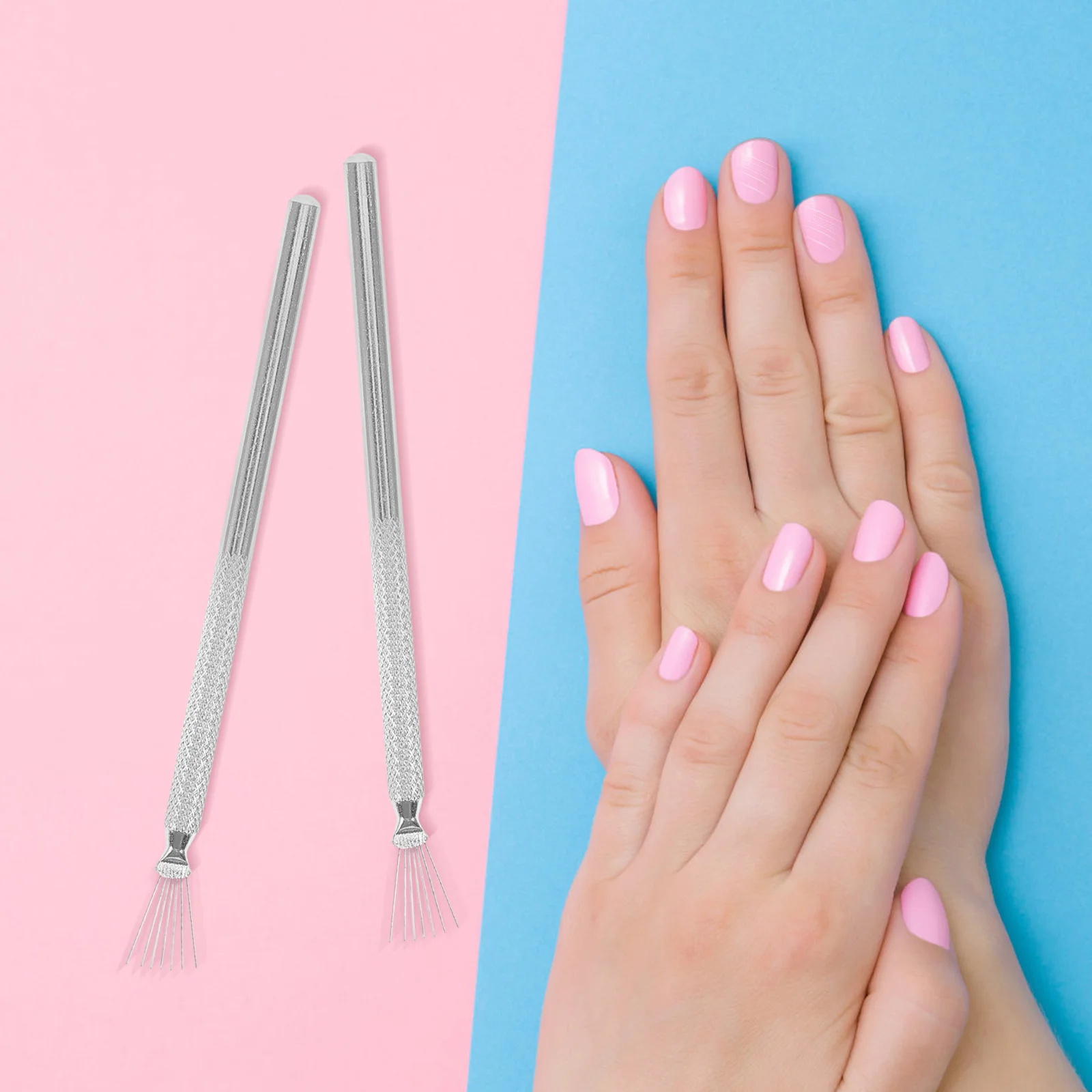 ปากกาสำหรับตกแต่งเล็บ 5 ชิ้น ด้ามจับสแตนเลสพร้อมด้ามจับแบบมีพื้นผิวสำหรับงานออกแบบที่ซับซ้อนและงานลายเส้นระดับมืออาชีพ