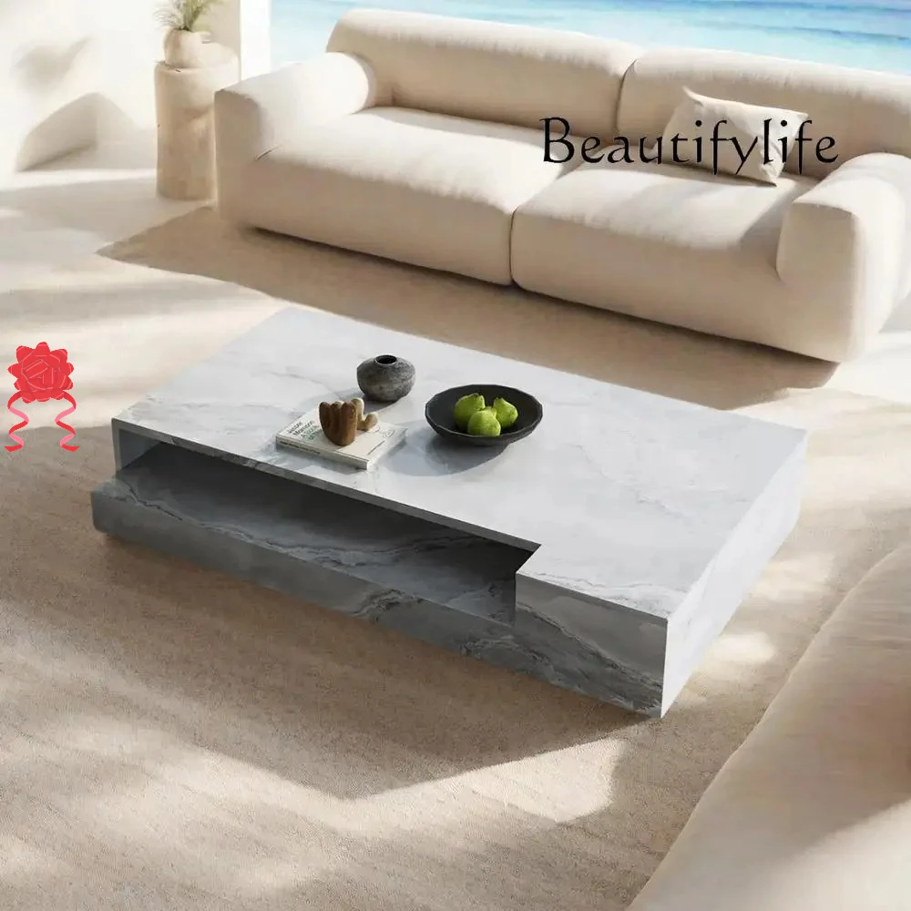 

Rectangular Designer Tea Table Custom Living Room Centerpiece" Pink Jade Marble Coffee Table - Luxury Slate Stone