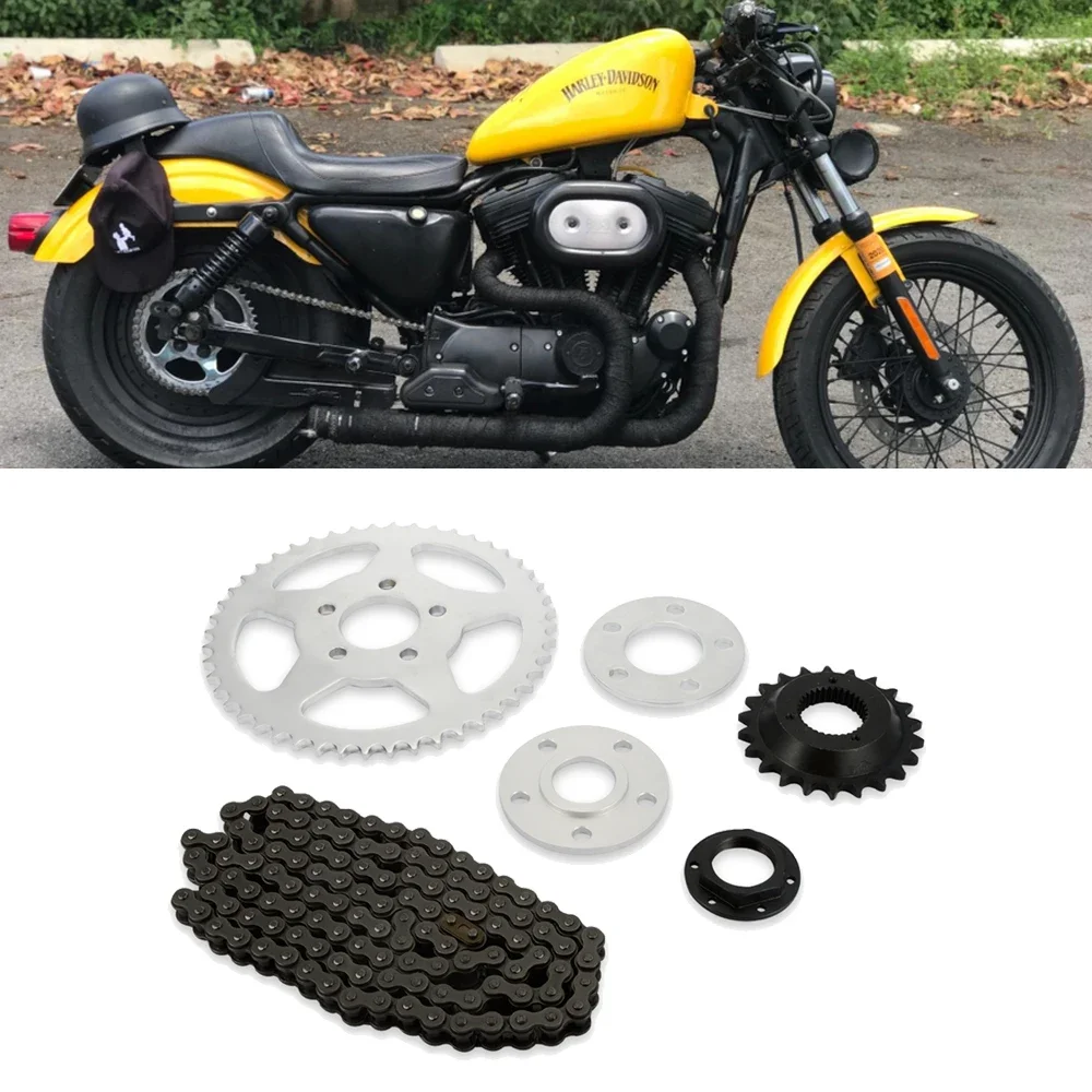 Motorcycle Chain Drive Transmission Sprocket Conversion Kit For Harley 2004-2022 Sportster 72 48 Iron Roadster 883 1200 XL