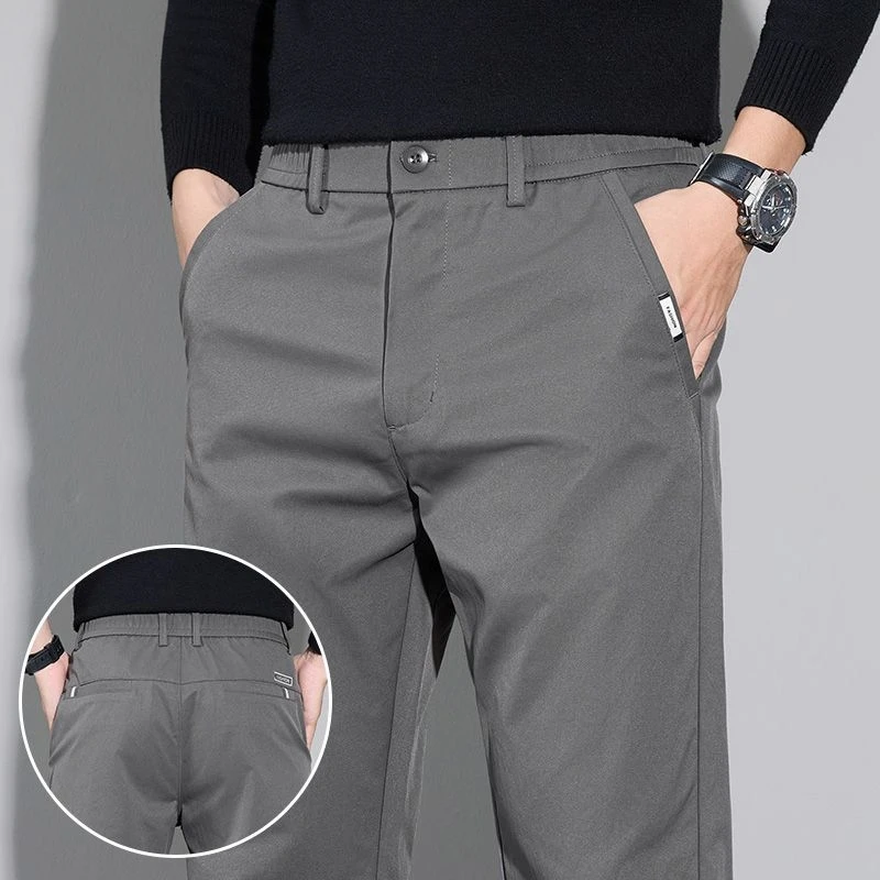 

Мужские повседневные брюки прямого кроя Busin, осенне-зимние, новые, модные, облегающие, длинные, универсальные, из полиэфирного волокна