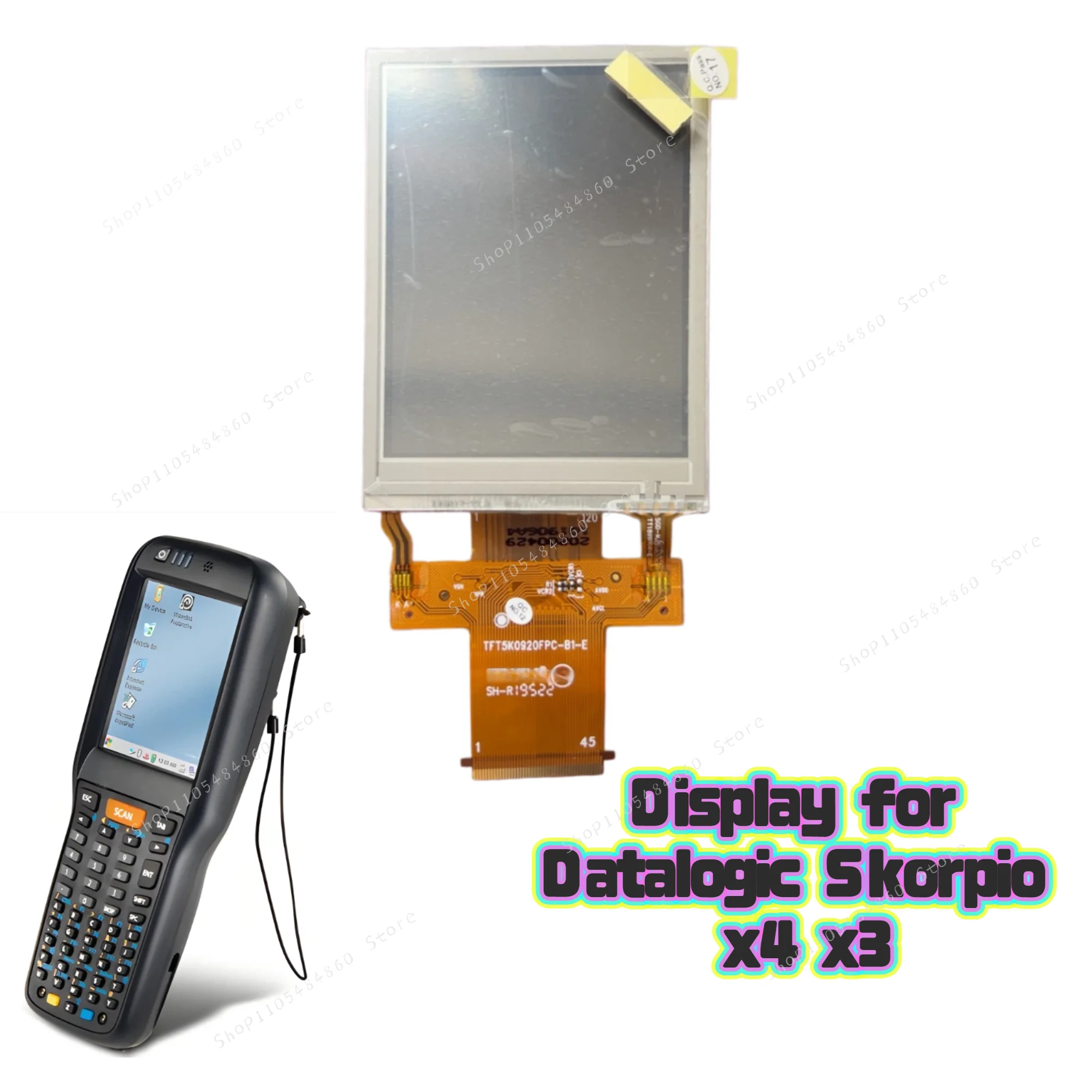 Pantalla para ‌ Pantalla LCD con Pantalla Táctil para Repuestos de Datalogic Skorpio x4 x3 X4 X3