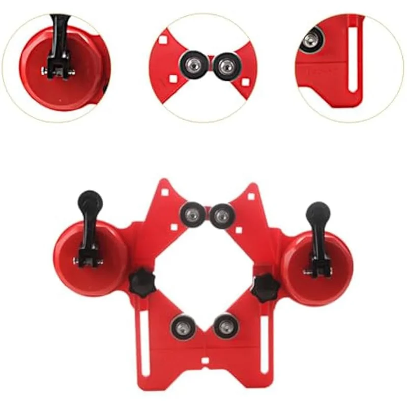 ABRB-Avec doubles ventouses. Guide de ventouse pour scie cloche, localisateur de trous ouverts, réglable pour un travail efficace pour le marbre, sans perceuse