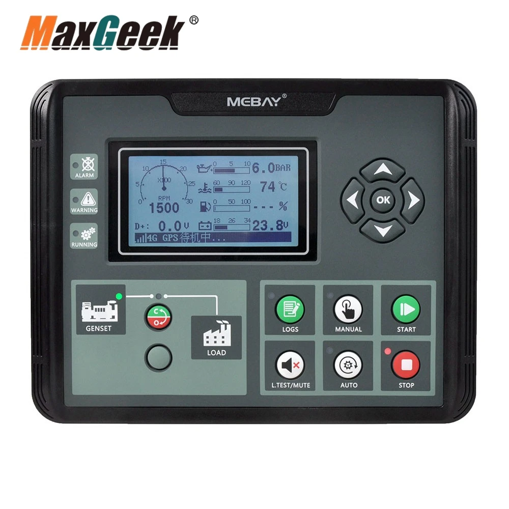 

Maxgeek MEBAY DC50C-4G Genset Controller Generator Controller Supports 4G Cloud Control GPS Positioning