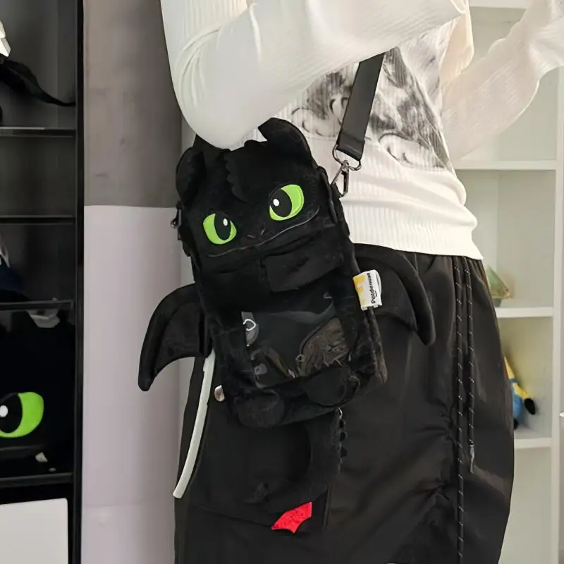Potdemiel Toothless Mobile Bag Kawaii Mobile Storage Bag Travel Diagonal Cross Bag Couple Bag Children Birthday Gift view 2