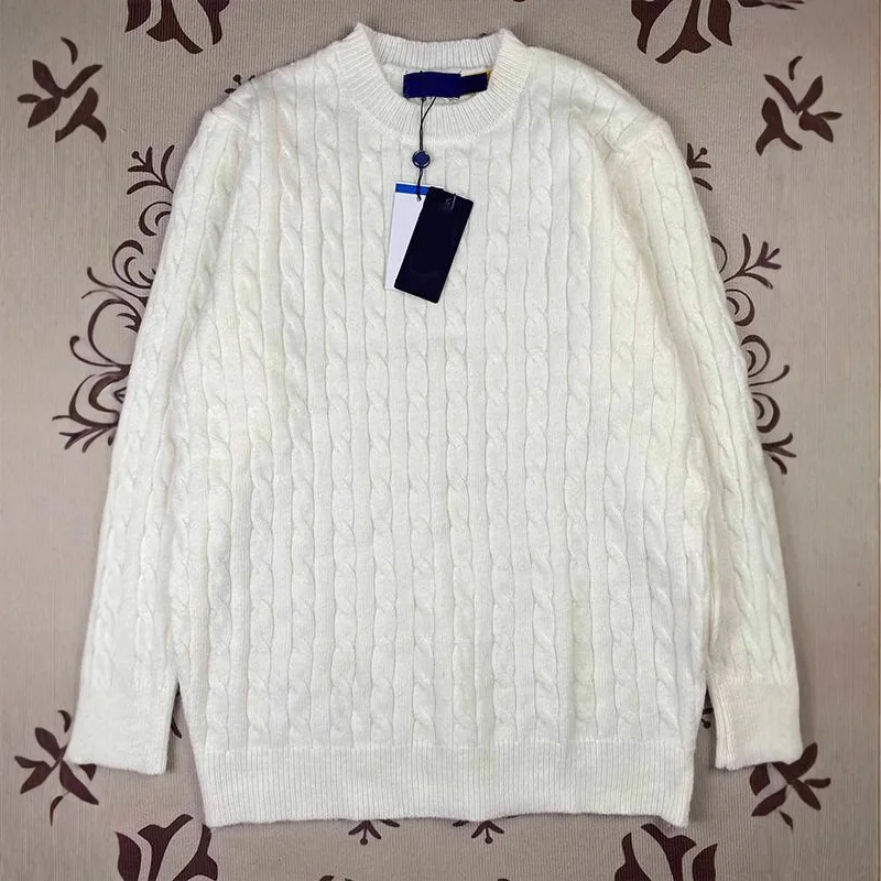 سترة شتوية مريحة من RL 2026، بلوفر مطرز برقبة دائرية، سترة متماسكة دافئة للجنسين، هدية مثالية للجميع