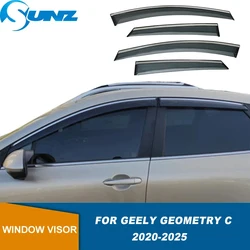 Side Window Visor For Geely Geometry C 2020 2021 2022 2023 2024 2025 Door Window Visor Side Wind Deflector Sun Rain Guard