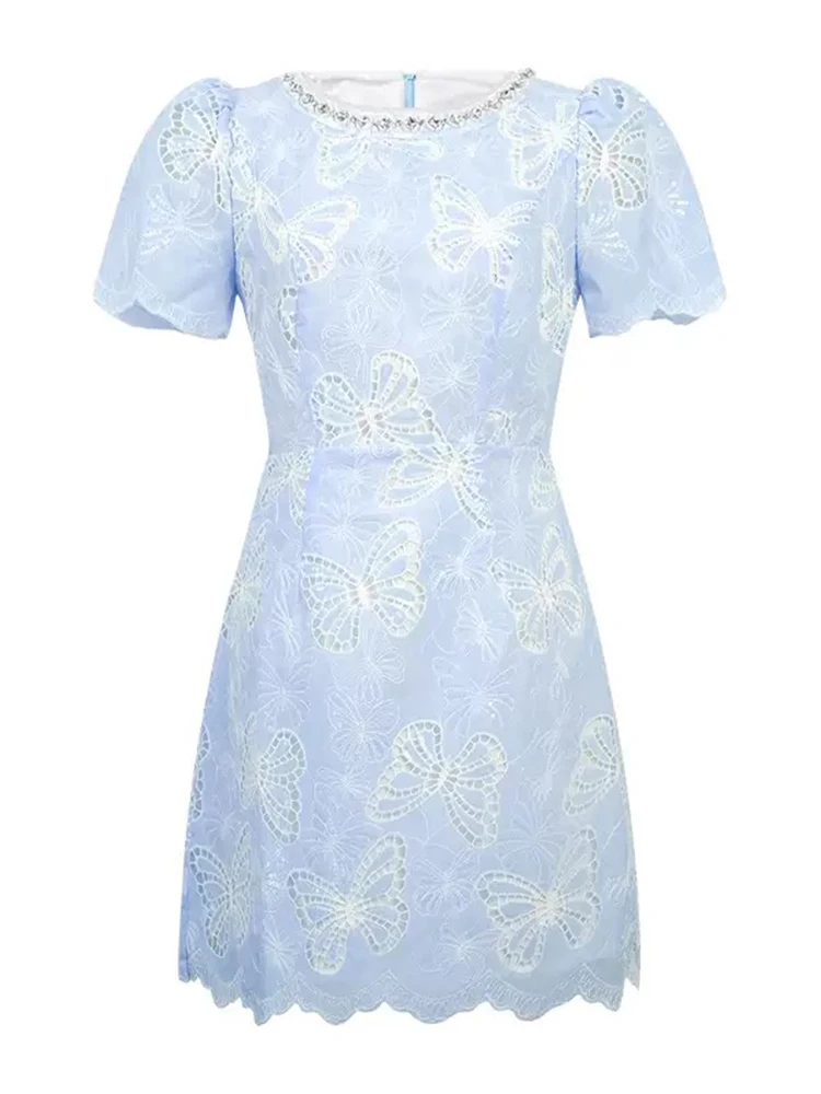 Robe de soirée d'anniversaire pour femmes, douce et délicate, élégante, Chic, broderie, paillettes, diamants, courte, robe de bal, Date