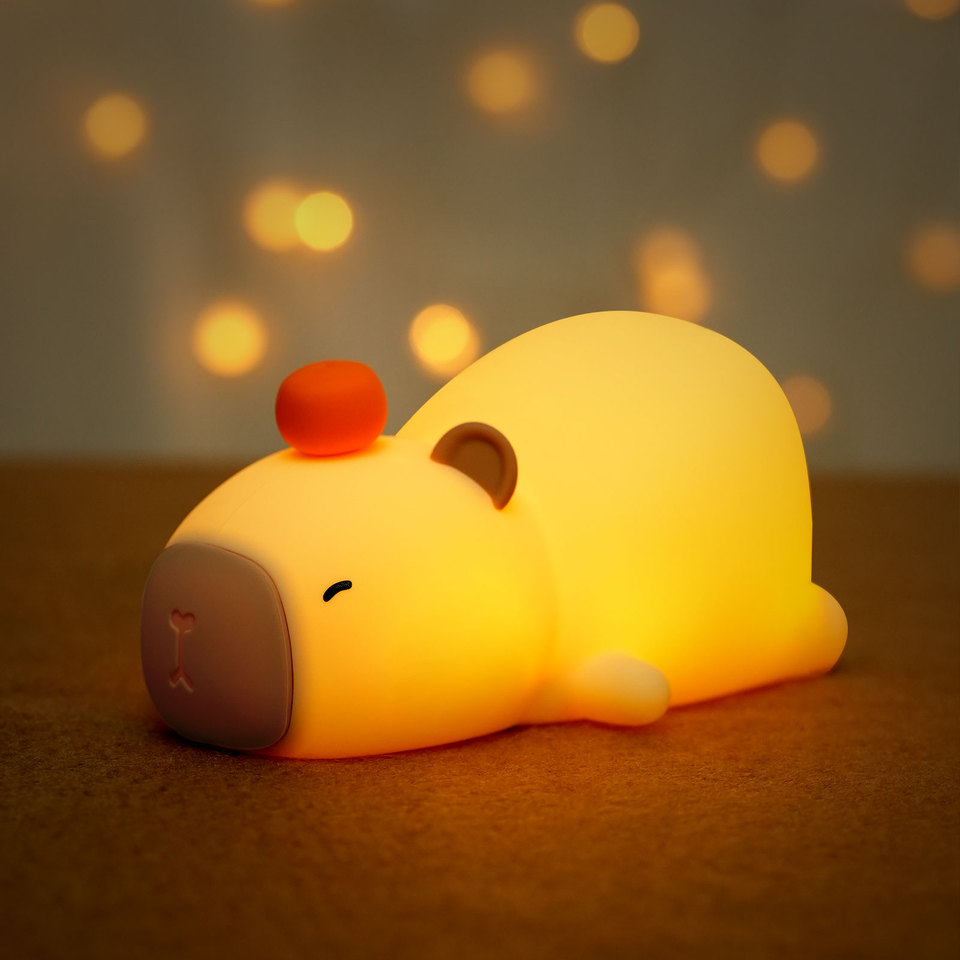  Capybara Night Light Silicone Touch Control Lamp LED Rechargeable kids Bedroom night lights capybara Decoration Cute Gifts 