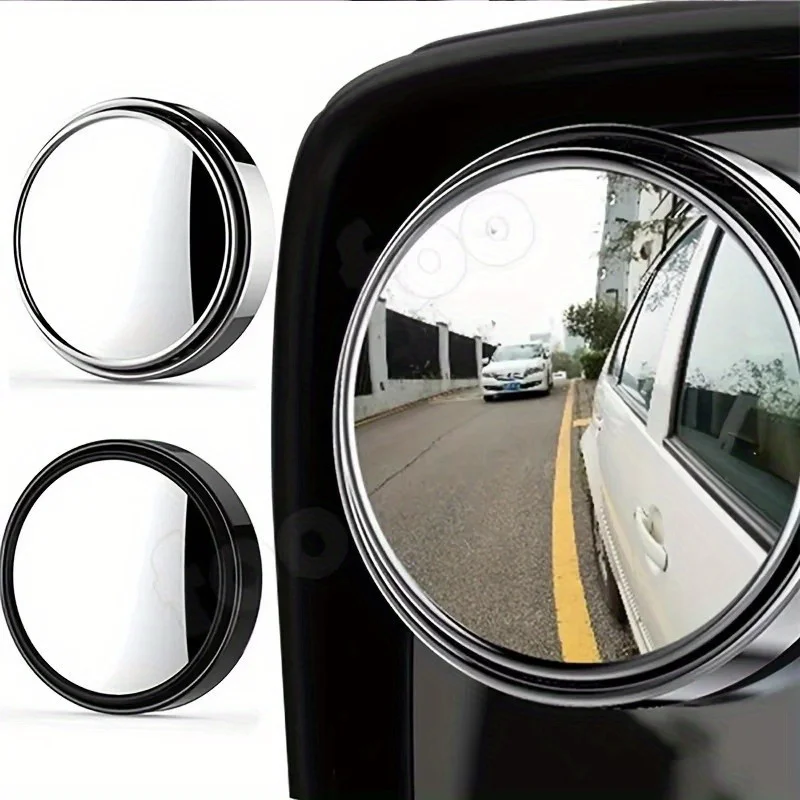 2PC 360 ° rotating press in small circular rearview mirror for cars, blind spot rearview mirror for cars