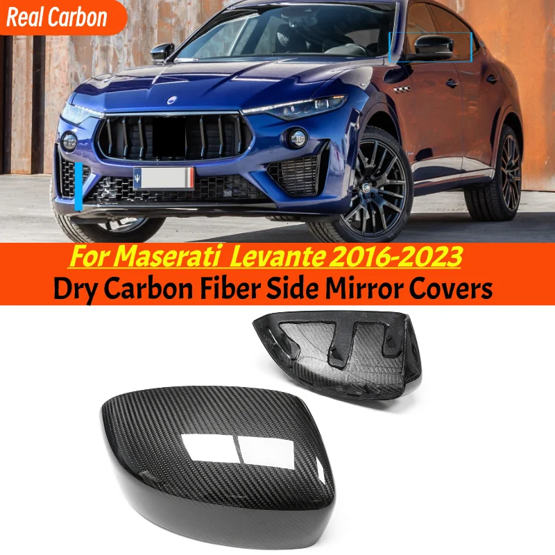 

Mirror Cover For Maserati Levante Dry Carbon Fiber Side Rearview Mirror Caps Replacement Styling 2017 2018 2019