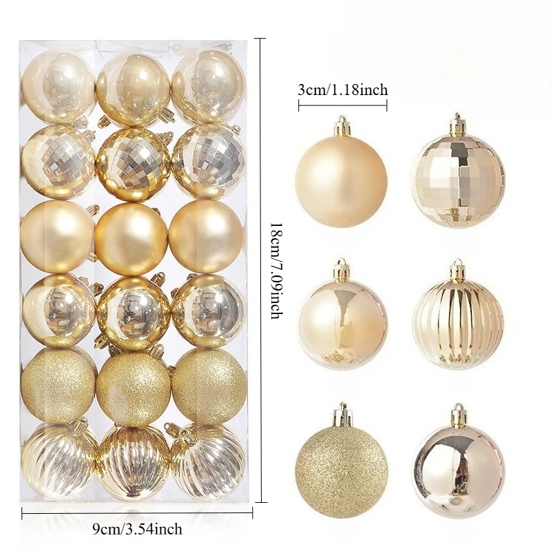 مجموعة زينة عيد الميلاد مكونة من 36 قطعة - ديكور معلق على شكل ندفة الثلج ونجمة من البلاستيك المتنوع لشجرة عيد الميلاد والمنزل والحفلات