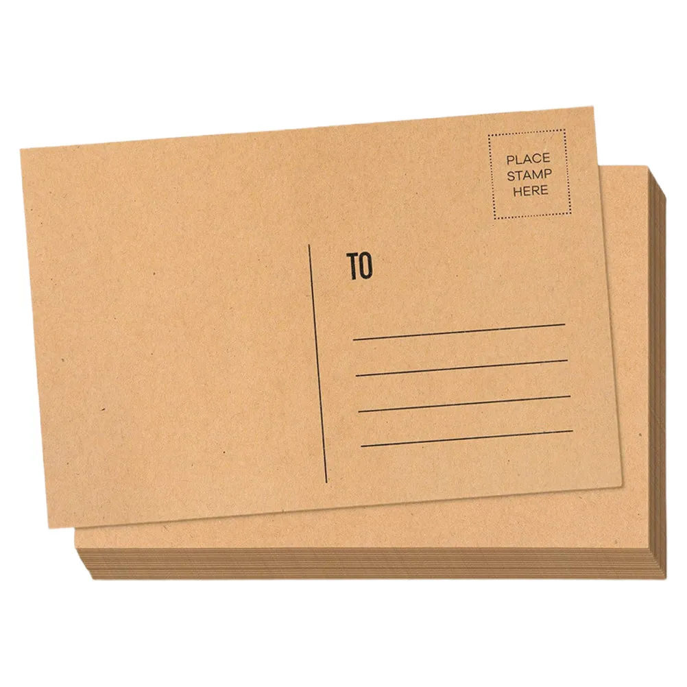 

Printable Blank Postcards Kraft Paper Smooth Writing Surface for DIY Greeting Cards Wedding Invitations Travel Notes
