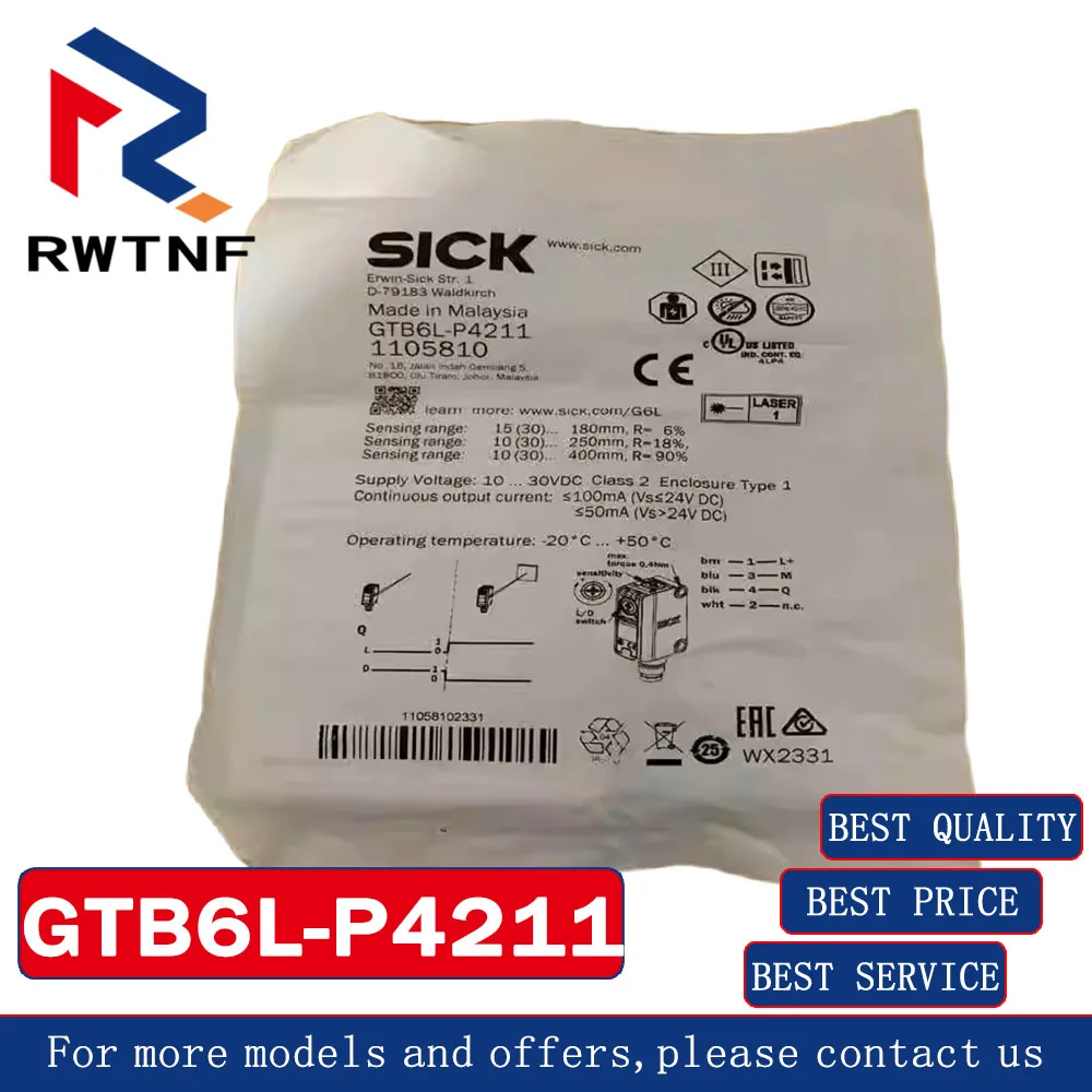 Brand New Genuine GTB6L-P4211 SICK Photoelectric switch sensor,100% original warehouse stock