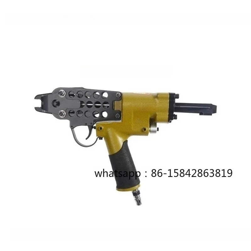 SC7 Pneumatic Hog Ring Gun, C‑Ring Plier for Bird Cage, Fishing Net, Rockery, Car Cushion Upholstery Air Fastening Tool