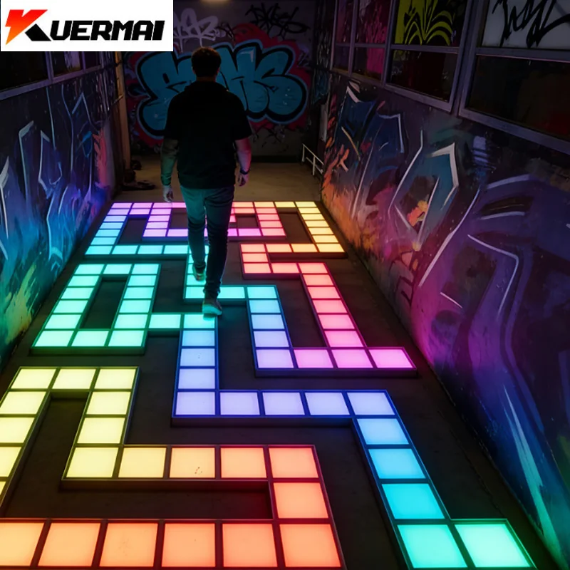 Dance Tiles Indoor Jump Large Set Certificate Interactive Hot Lights Wall Dance-Floor-Game Led Floor Game