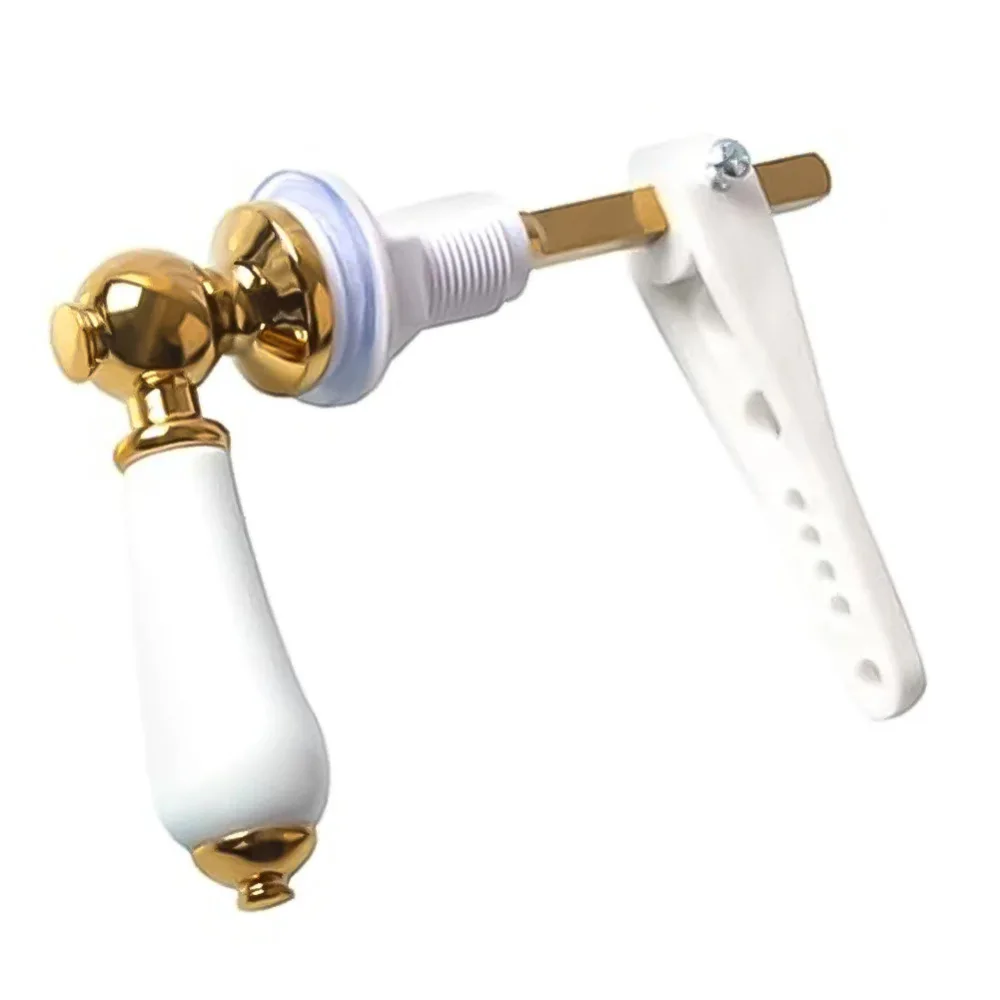 Modern Bathroom Hardware Toilet Tank Wrench Zinc Alloy Gold Flush Lever Handle Manual Repair Tool Easy Operation