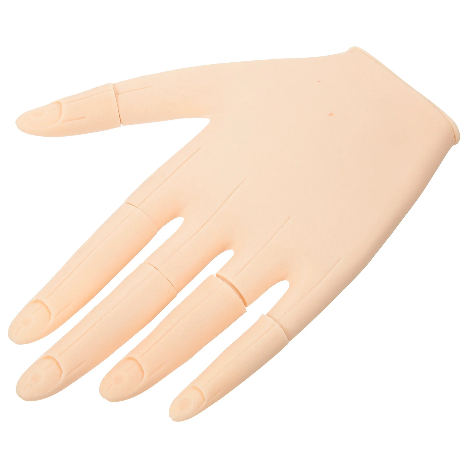 

Reusable Silicone Nail Practice Hand Lifelike Soft Flexible Artificial Fingernail Practice Hand for Acrylic Nails Nail Salon