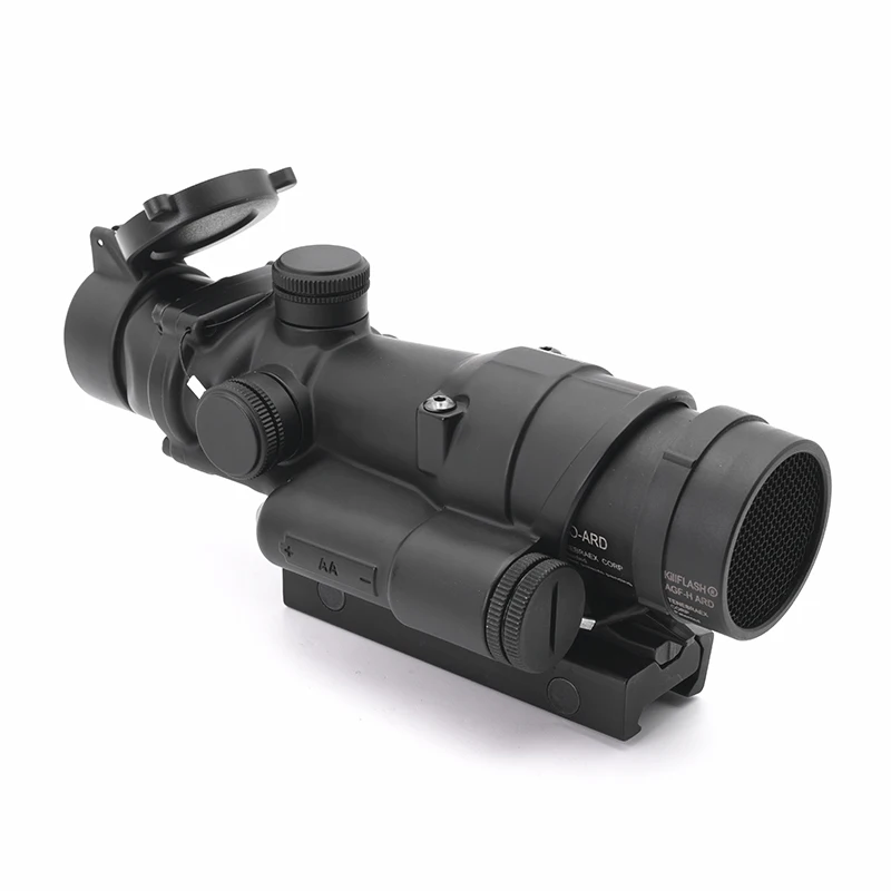 Imagem -05 - Holy Warrior Led Vermelho Iluminado Riflescope Mini Rm06 Reflex Visão Red Dot para Caça Rifles Airsoft Ta02 Acog 4x 32 mm