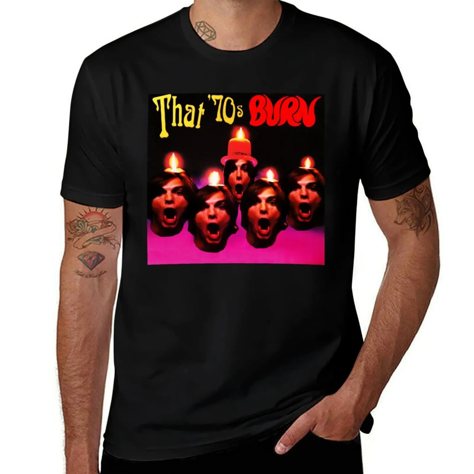 That 70s Burn (Deep Purple/Kelso) - edición de camiseta de algodón 100% para hombre, camisetas gráficas, camiseta de algodón 100%