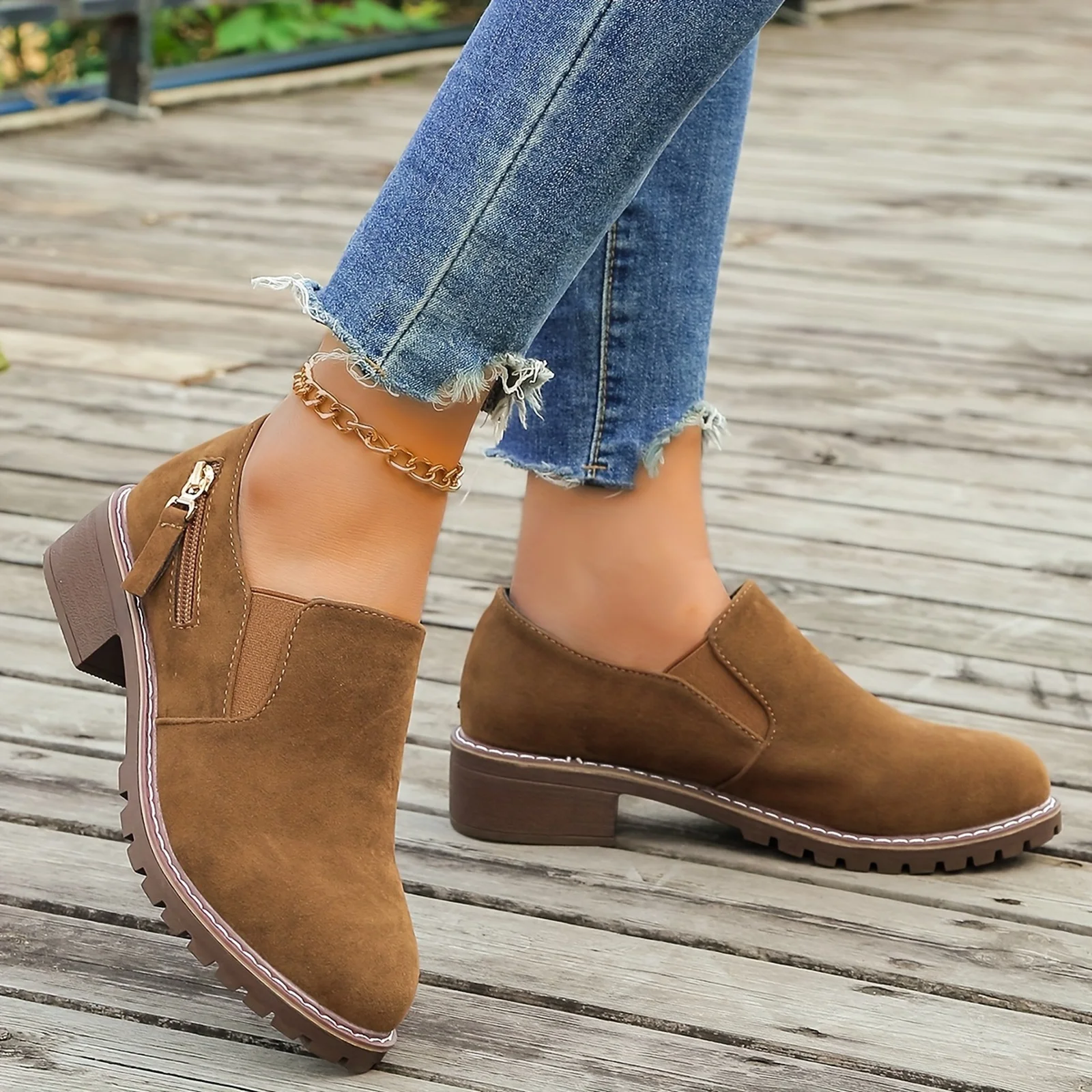 

Hot Sale Of The Season New Short Boots Large Size Casual Thick Heel Short Boots Autumn Winter Fashion Versatile Casual Short Boo