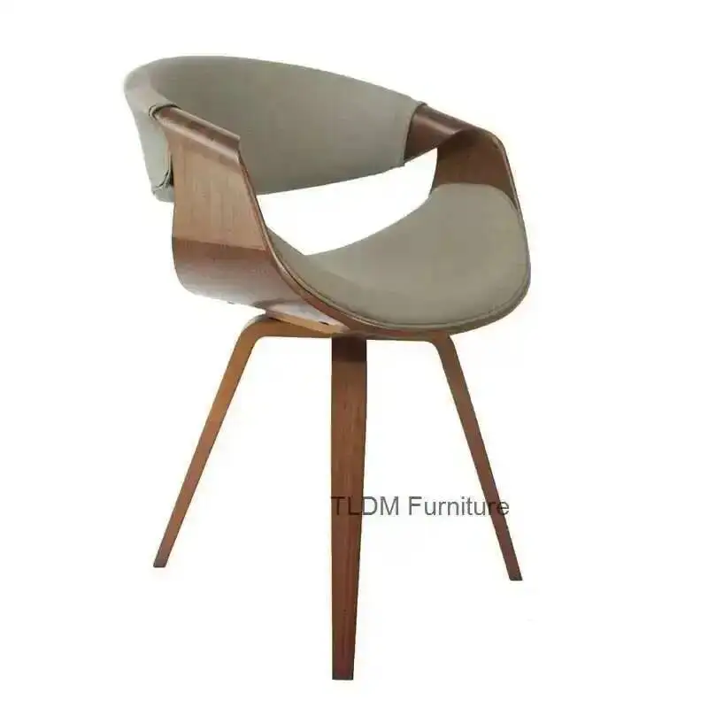 

Restaurant Nordic Creative Minimalist Home Chairs Dining Kitchen Backrest Armchair Living Room Furniture Leisure Chair b l