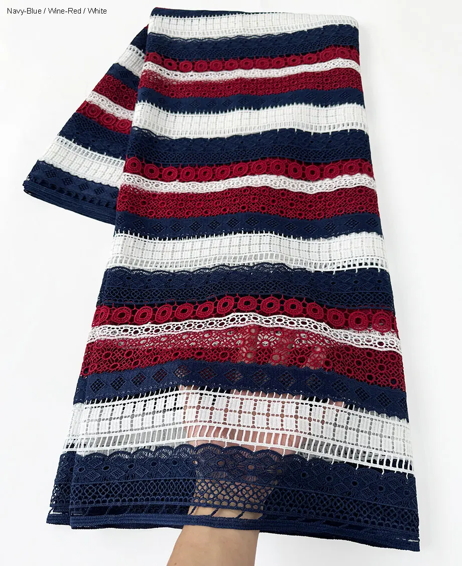 Skin friendly 5 Yards Top Class Guipure Lace very Soft African Cord Fabric Neat Embroidery Nigerian Ghana Dubai Celebration Wear