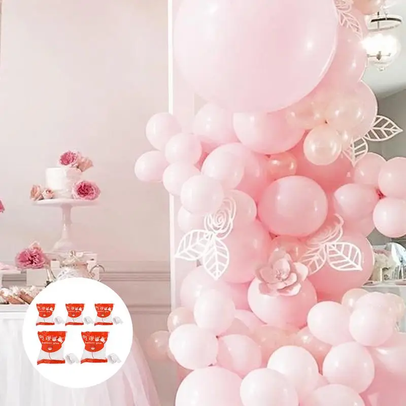 Клейкие точки для воздушных шаров, 5 рулонов клея в горошек, не оставляет следов, портативные клейкие точки для украшения свадебной комнаты, дня рождения