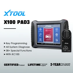 XTOOL X100 PAD3 Key Programmer All Key Lost Diagnostic Tool 38+ Service Functions RU/BR/EU Local Model OBDII Scanner Free Update