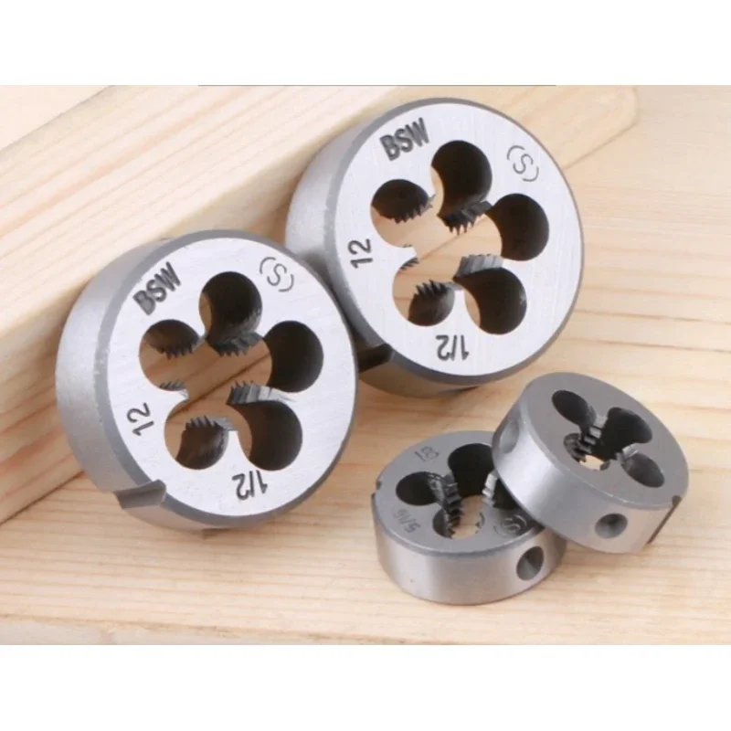 1 قطعة أداة يموت الخيط Unef 1/2 1/4 3/8 5/16 4 # 6 # 8 # 10 #   1/8 3/16 5/32 UNC & BSW اليد الحنفية جولة يموت قطع المسمار يموت آلة التوصيل الحنفية أداة