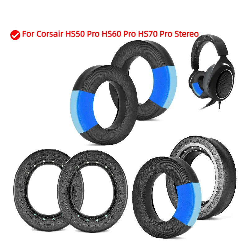 

Replacement Ear Pads for Corsair HS50 Pro HS60 Pro HS70 Pro Stereo Headphones Ear Cushions, Headset Earpads, Ear Cups Earmuffs