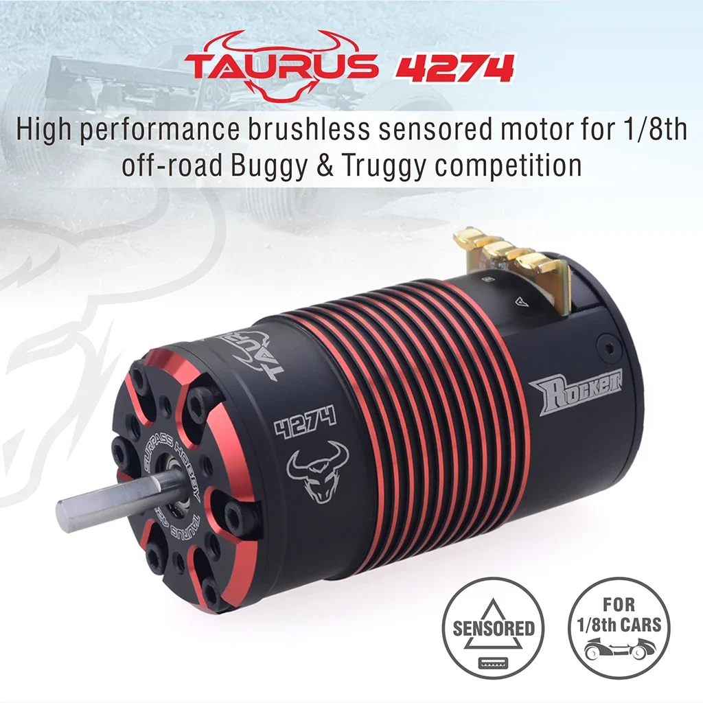 Surpass Hobby Rocket 4274 V2 1400KV 1500KV 1700KV 1950KV 2200KV Sensored Brushless Motor for 1/8 Rc Car On-road Off-Road Truck