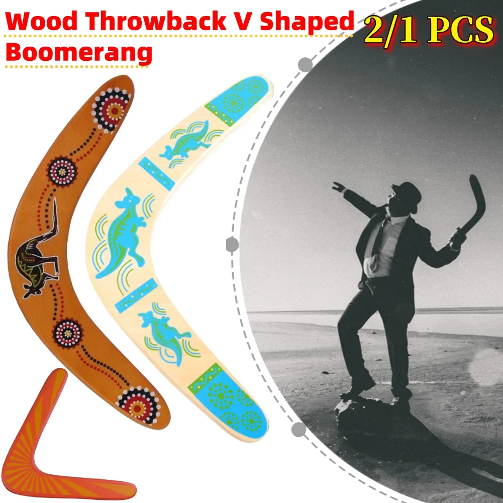 Kangaroo Throwback V Shaped Boomerang Flying Disc Throw Catch Outdoor Game Kids Toys Parent-child Interactive Game Props