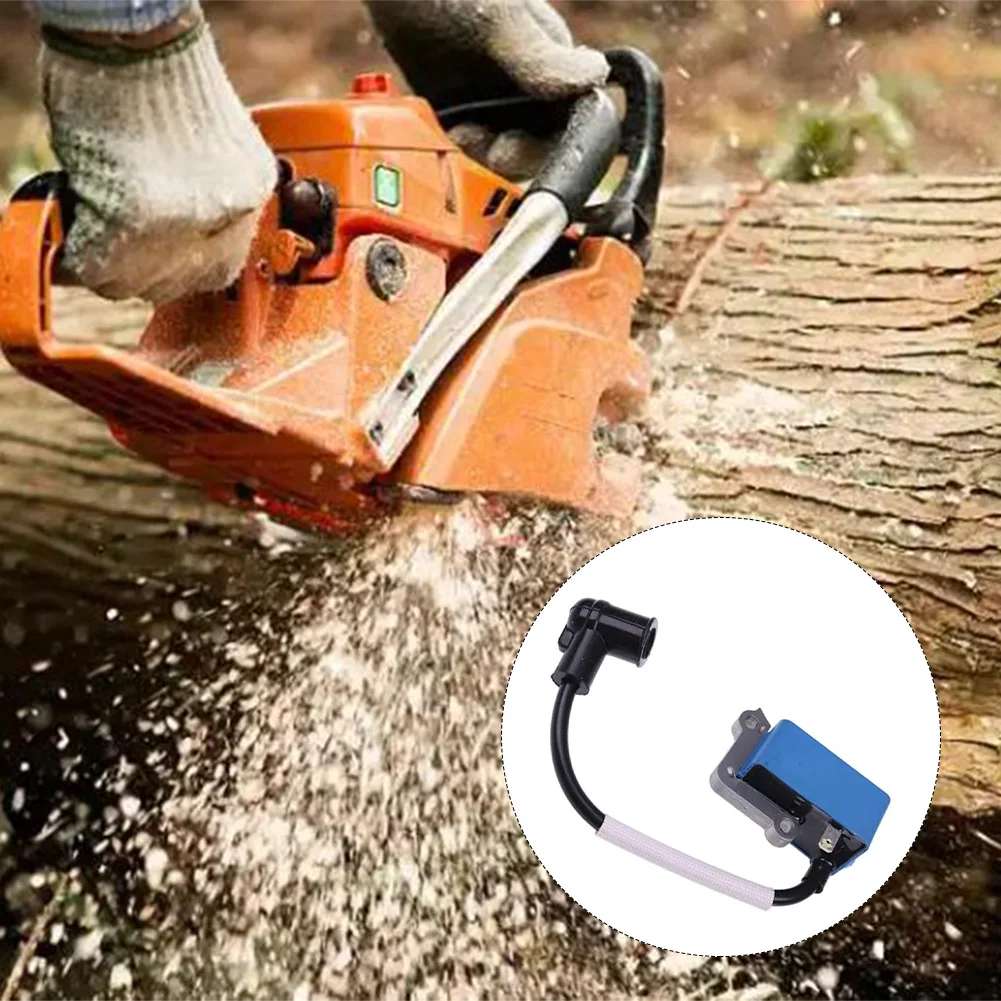 

Запасная катушка зажигания для ремонта бензопилы: эффективное создание искры, простая установка, быстрая замена.