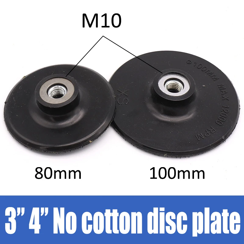 1pcs 3/4 Inch Plate Backing Pad Sanding Polishing No Cotton Pad Holder M10 Thread Backing Plate Hook&Loop Adhesive Back Plate