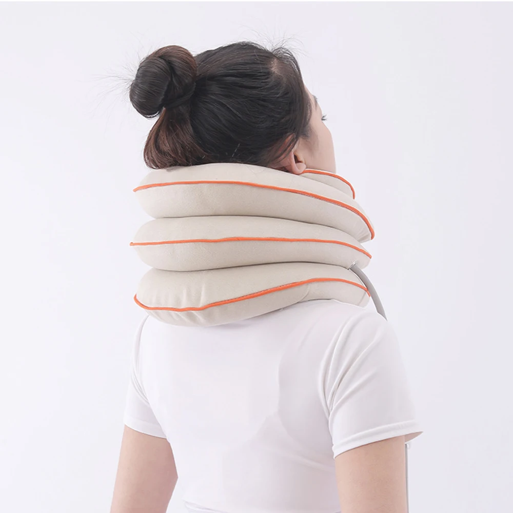 Portable Inflatable Cervical Traction Brace Neck Pain Relief Tool for Chronic Neck and Shoulder Discomfort Improve Spine Durable