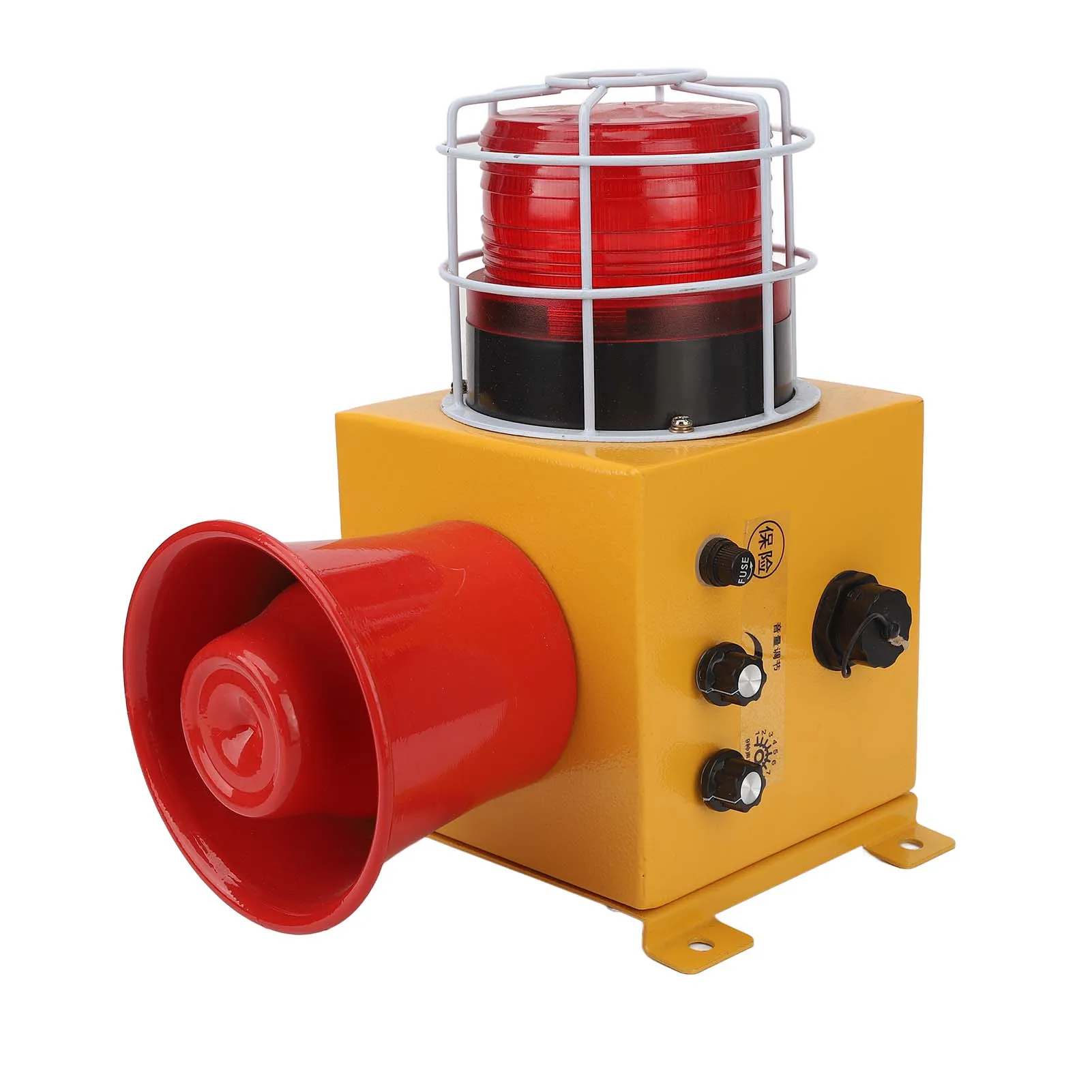 إنذار الصوت والضوء الصناعي بحد أقصى 130 ديسيبل 9 نغمات ضوء تحذير عالي السطوع صفارة إنذار مقاومة للماء