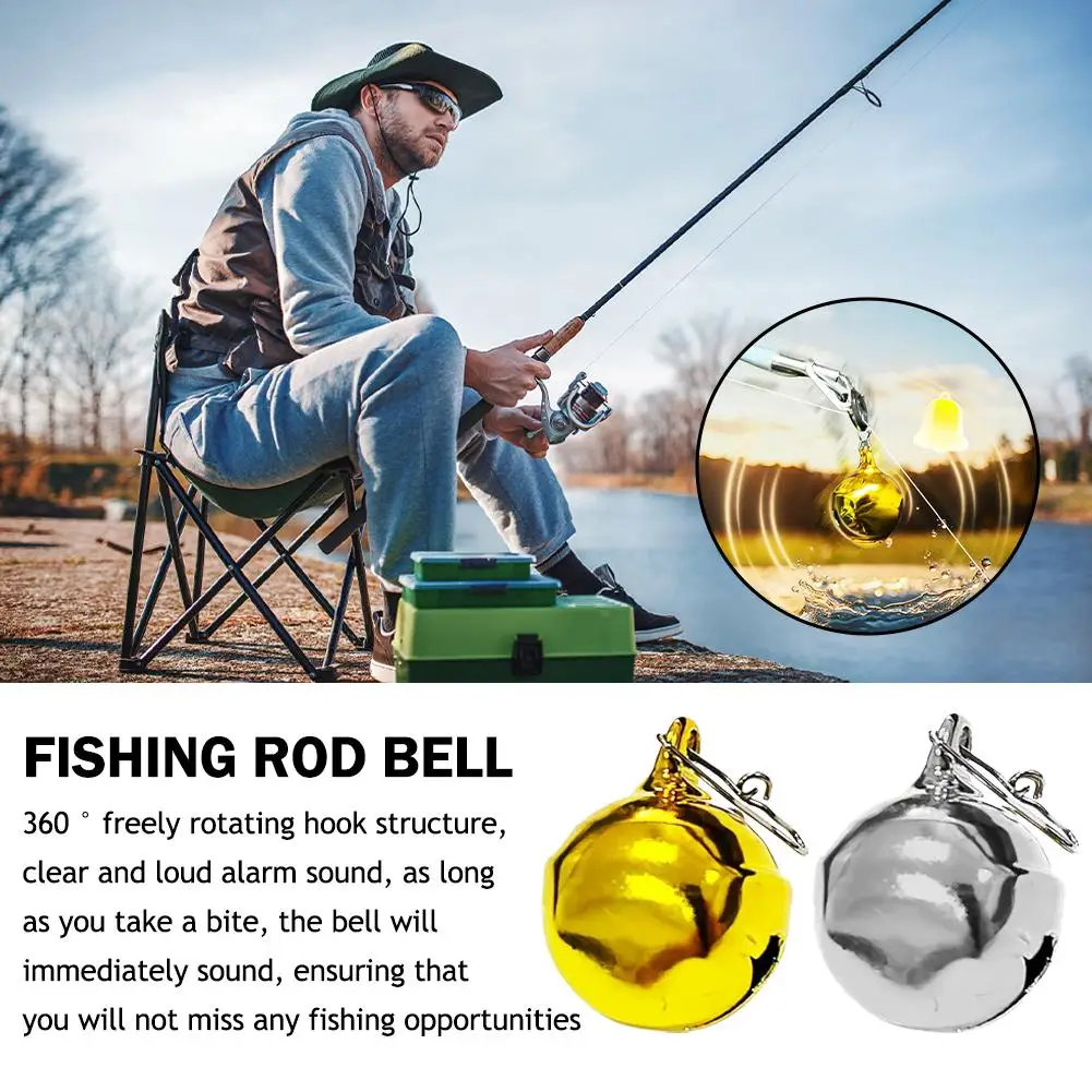 New Quick-Clip Fishing Bell Alarm Auto-alarm for RIG/boat Fishing Rods Used for Night Fishing/Ice Fishing 10pcs Fishing Bell