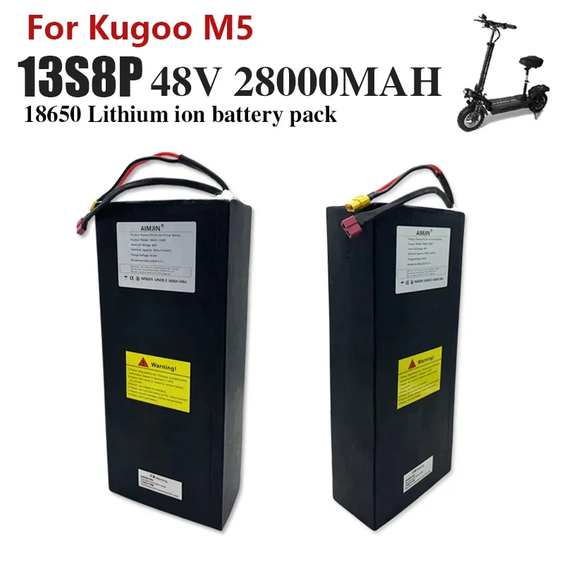 13S8P 48V 28000mAH for Kugoo M5 Rechargeable Electric Scooter/Bicycle Powerful Motor 18650 28Ah 1344wh Lithium Battery pack