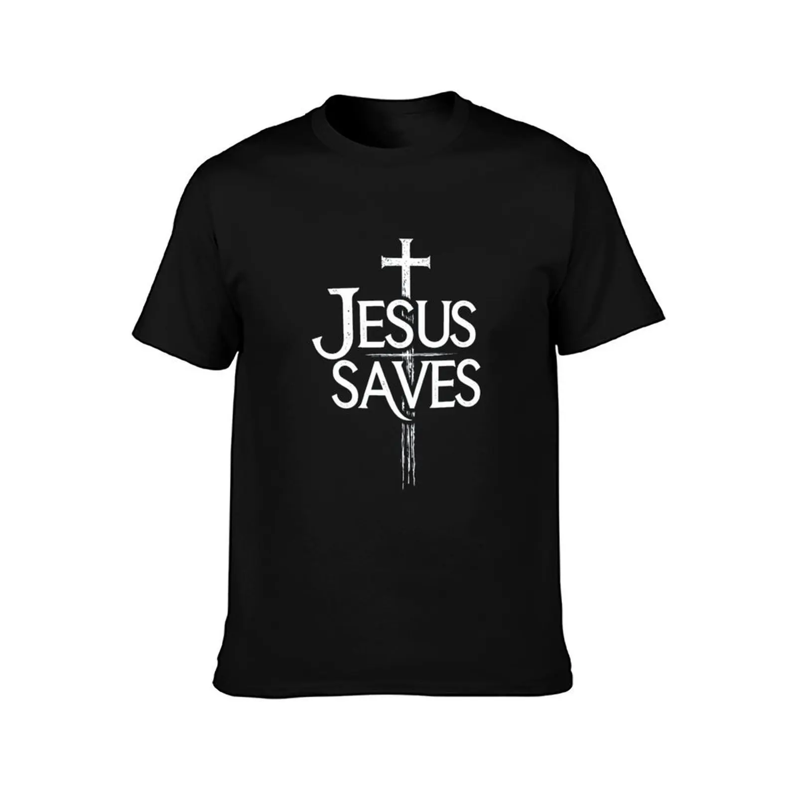 Jesus Saves – Christian Faith-Based Design #0102 T-Shirt, Summer Casual Cotton Tee, Oversized Streetwear Tops, Unisex Men Women