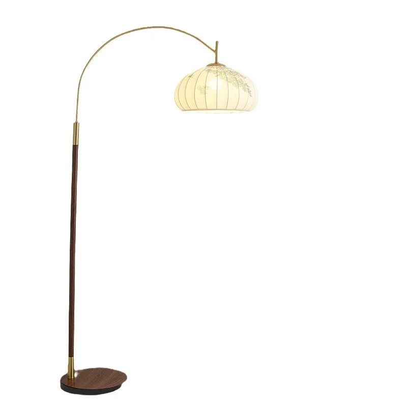 

New Chinese style, silent wind, floor lamp, living room sofa, American retro bedroom, medieval fishing lamp