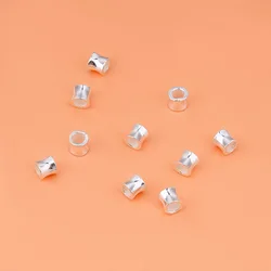 5PCS 925 sterling silver bead bucket bead waist bead Handmade DIY beaded material bracelet necklace jewelry accessories