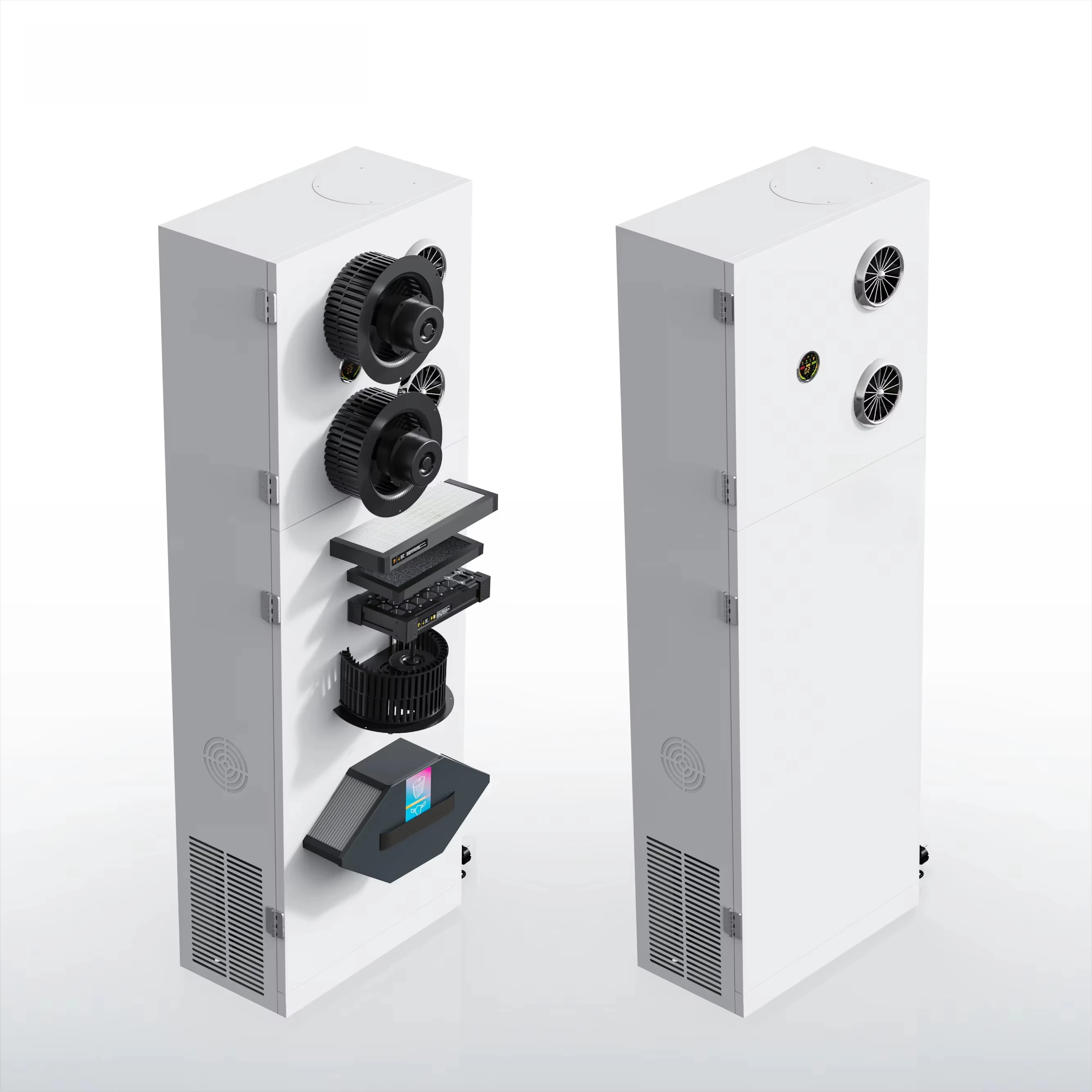 Contemporary ERV Rectangle Electric Heating Floor-standing for Hospital & School Application Optional HVAC System Parts