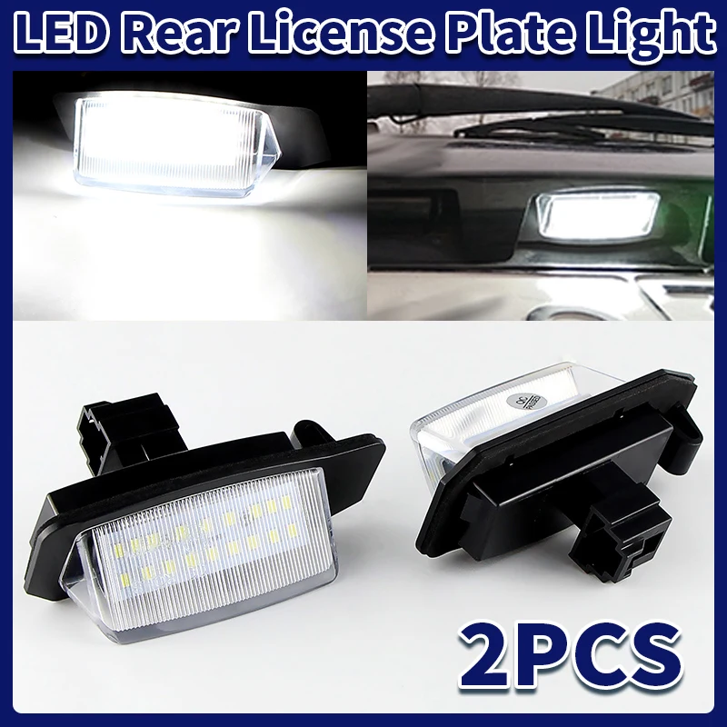 2PCS Error Free LED License Number Plate Light Lamp 12V For Mitsubishi Outlander mk2 mk3 Lancer Eclipse 3 4 Cross Galant Xpander