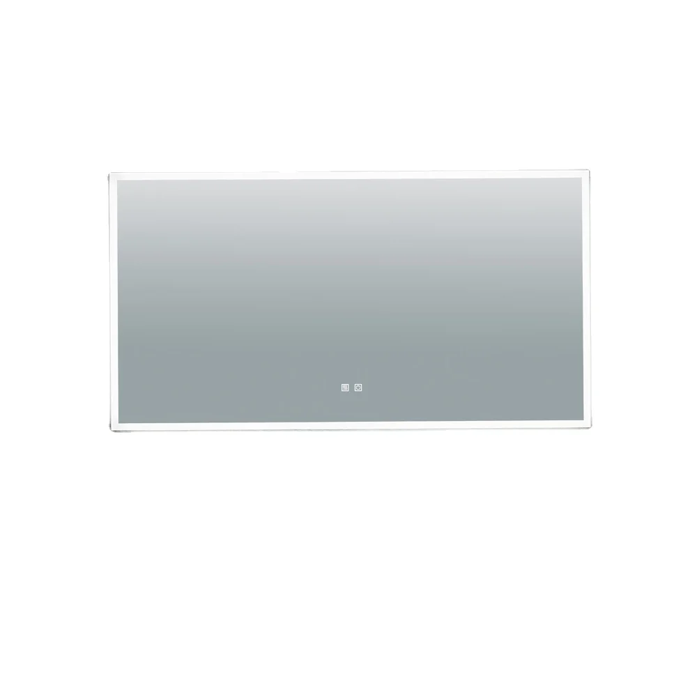 Rechteckiger LED-Bade-Make-up-Spiegel, Antibeschlagspiegel mit Sensor-Touch