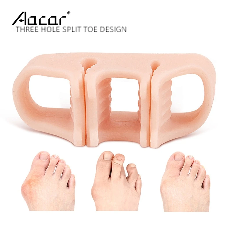 Silicone Gel Thumb Corrector, Bunion Foot Toe, Hallux Valgus Protector, dedo alisador, ajustador, Foot Care Tool, 1 Par