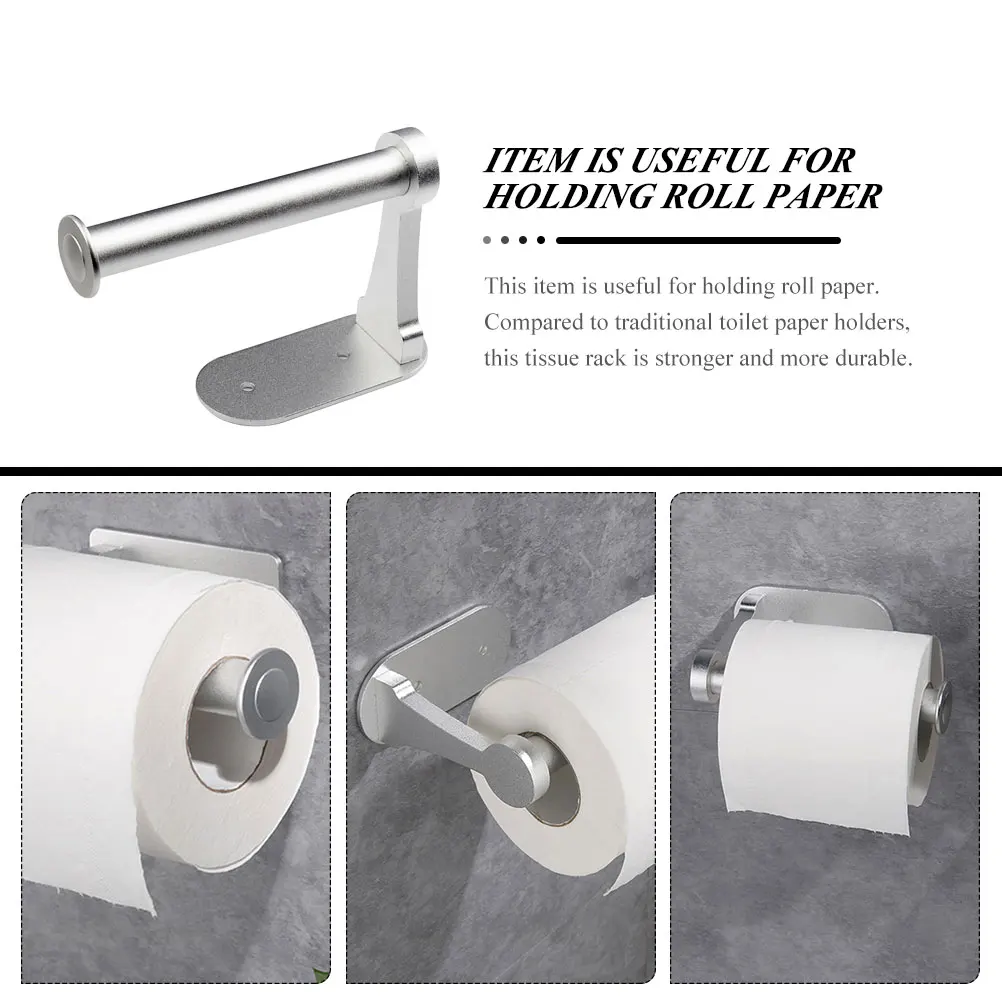

Wall Mounted Paper Holder Rack -Mounted Paper Rack Aluminum Bathroom Dispenser Home Accessory Tissue Stand Anti Rust