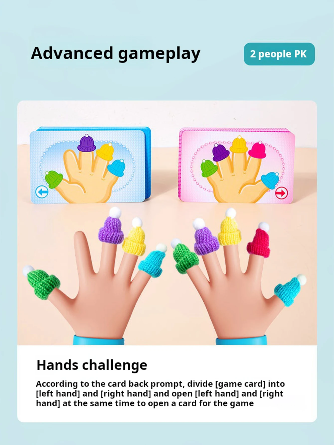 Jeu Montessori de couleurs assorties pour doigtiers pour enfants, jouets éducatifs sensoriels pour main gauche et droite