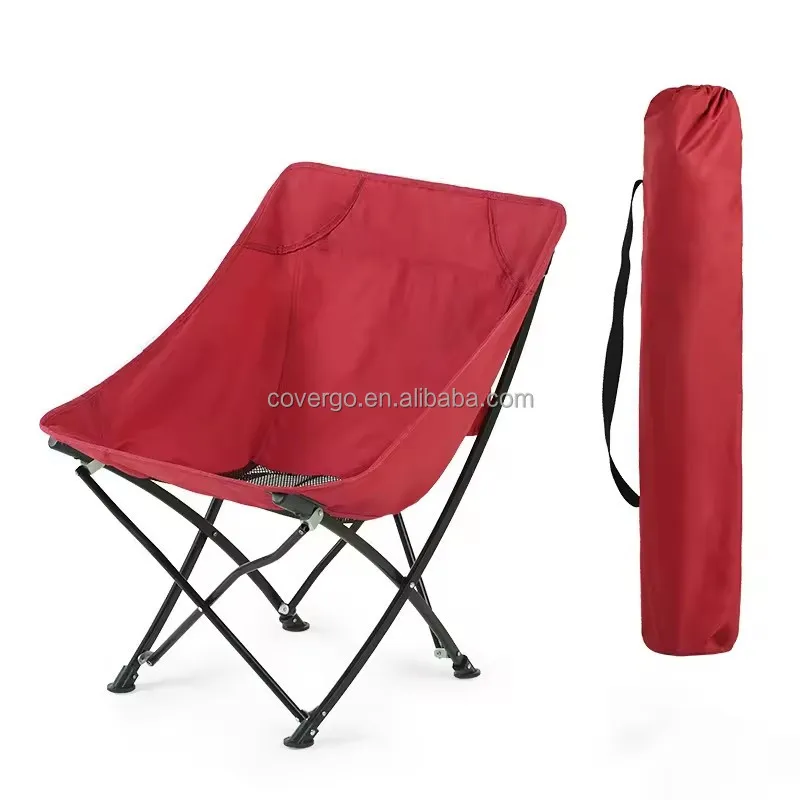 

High Quality Beach Camping Chairs Folding Portable 600D Oxford Cloth Outdoor Table Chair Foldable Fishing Moon Chair Camping
